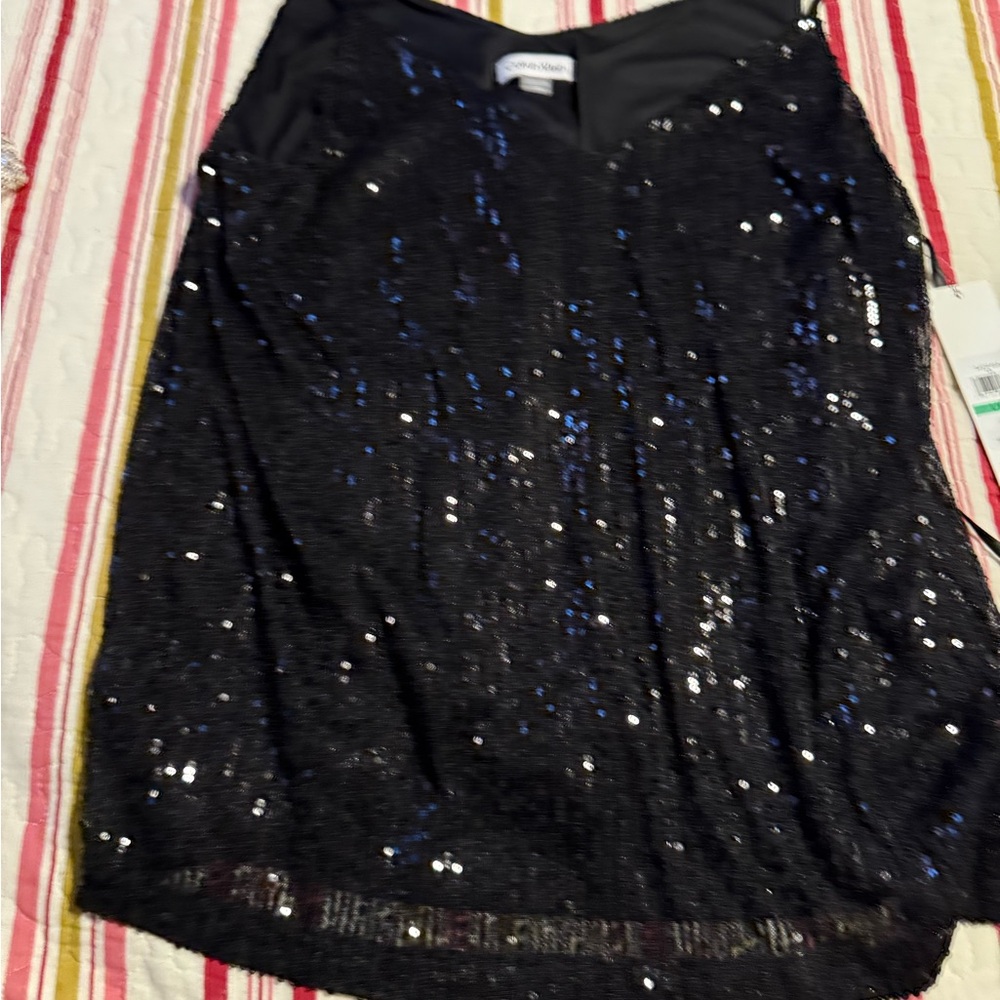 Calvin Klein Black Sequin Camisole